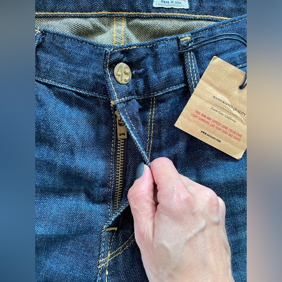 NWT AG Adriano Goldschmied Jeans The Geffen Easy Slim Denim Blue Distressed New - Picture 4 of 9